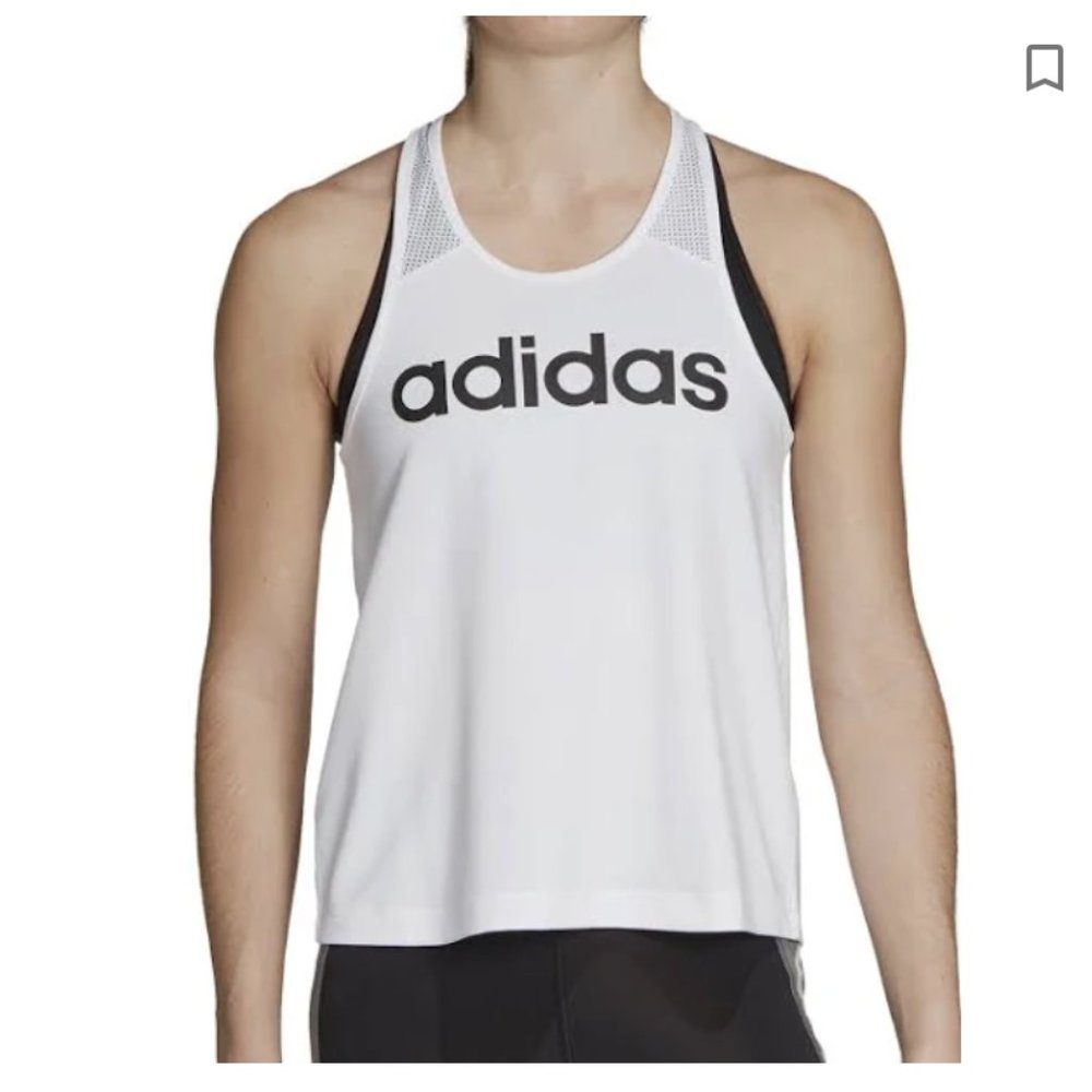Adidas Design 2 Move White Tank Top Small